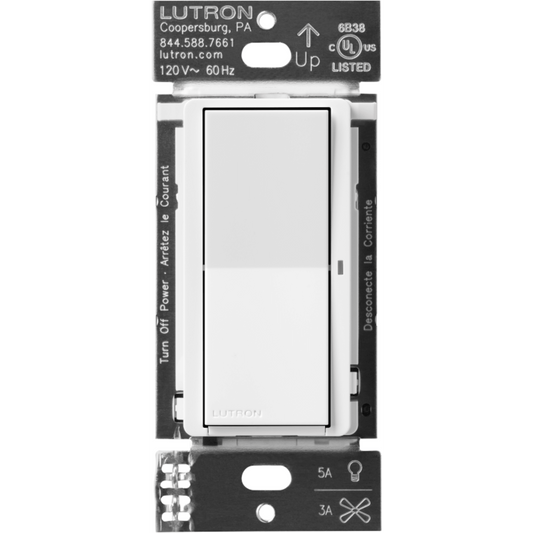 DVRF5NSWH - (Caseta Wireless) Interruptor Inteligente On/Off, requiere cable neutro. 5A, /120V