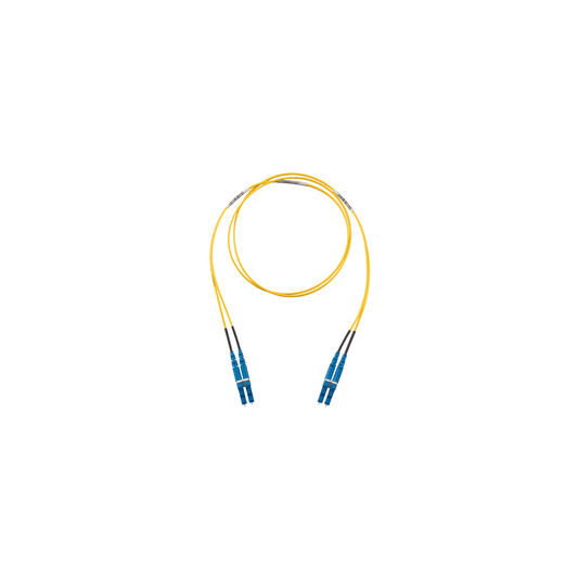 F92ERLNLNSNM008 - Jumper de Fibra Optica Monomodo 9/125 OS2, LC-LC Duplex, OFNR (Riser), Color Amarillo, 8 Metros (26.25 Pies)