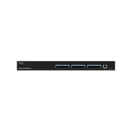GWN7832 - Switch de Agregación Capa 3 / 12 Puertos 10Gigabit SFP+ / QoS Integrada / Soporte IPv6 e IPv4 / Seguridad Avanzada / Stacking /
