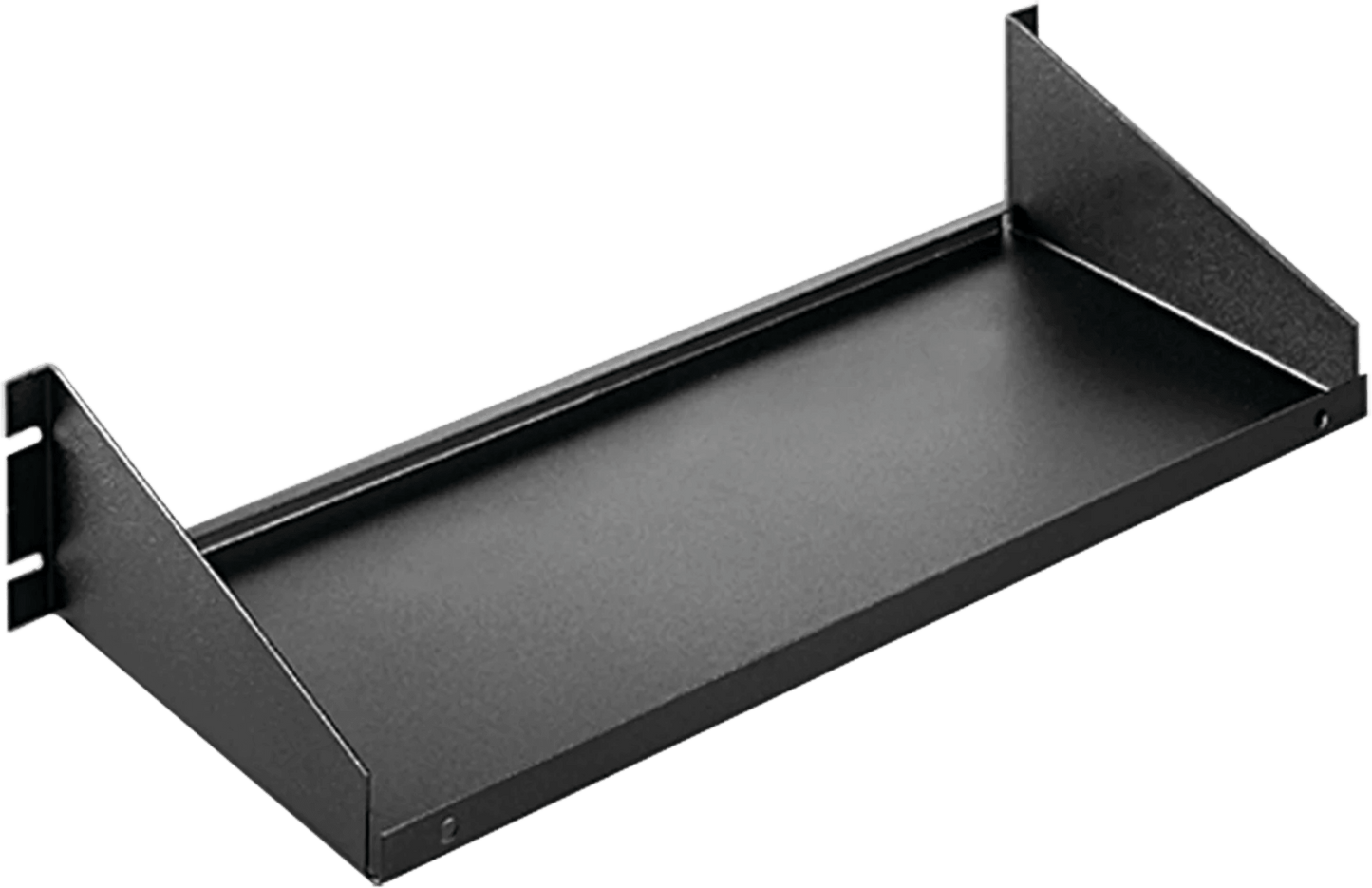 ESH1915V - Estante para Rack 19 Pulgadas, Single-Sided Shelf, Capacidad de Carga 34 kg, Ventilado, Acero Dulce, Negro, 2U, Dimensiones 482x381x95 mm