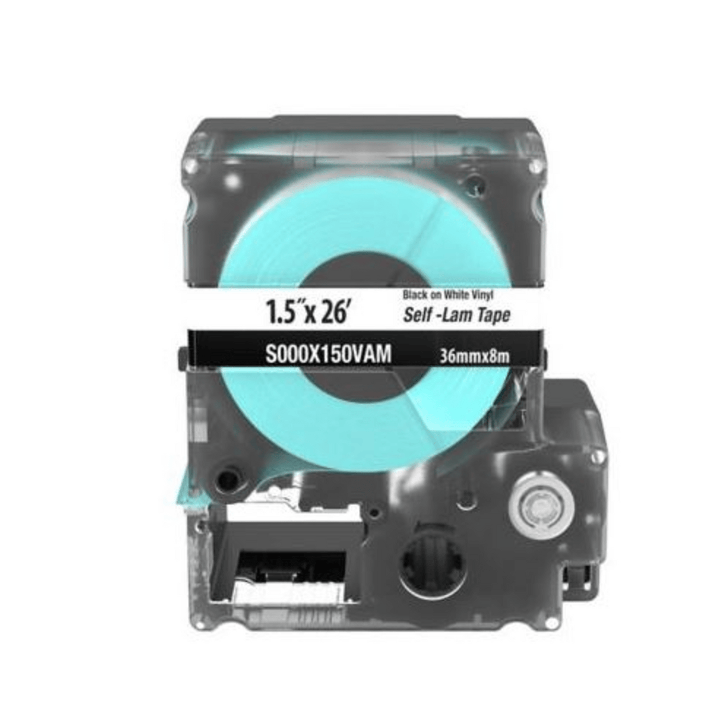 S000X150VAM - Casete de Etiquetas Autolaminadas de Cinta Continua, de 26 (1 Pulgada) mm de Ancho, 7.9 Metros (25.92 Pies) de Largo, Para Cables Cat. 5e/6, Color Blanco