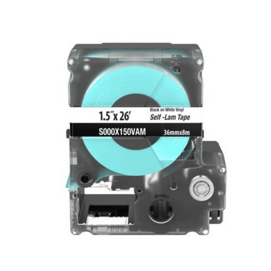 S000X150VAM - Casete de Etiquetas Autolaminadas de Cinta Continua, de 26 (1 Pulgada) mm de Ancho, 7.9 Metros (25.92 Pies) de Largo, Para Cables Cat. 5e/6, Color Blanco