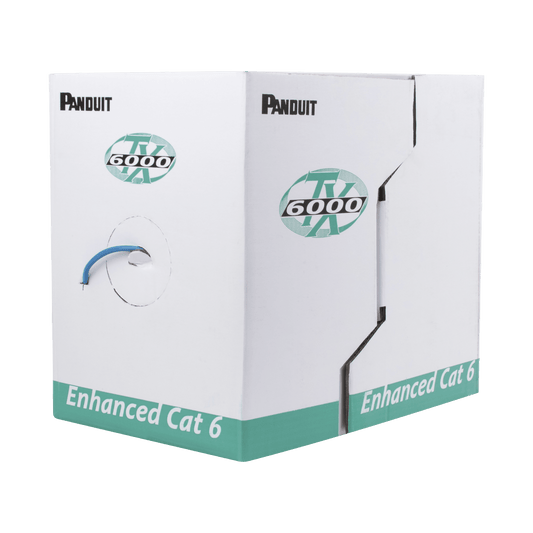 PUC6004BU-ME - Bobina de Cable UTP 305 Metros (1000 Pies) de Cobre, TX6000? PanNet, Reelex, Azul, Categor�a 6 Mejorado (23 AWG), PVC (CM), de 4 Pares