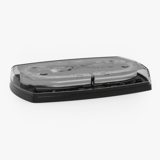 5540CAC - Mini torreta de 48 LED 10" Ámbar/Claro, Lente Transparente, Cableado