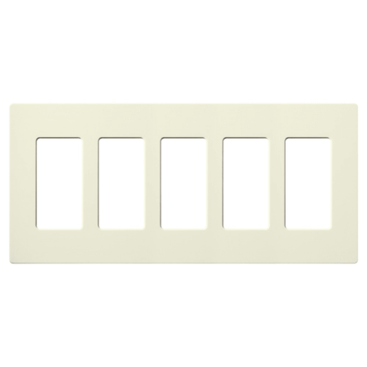SC5BI - Placa de pared 3 espacios, color blanco, para atenuador (dimmer), switch ó control remoto PICO inalámbrico.