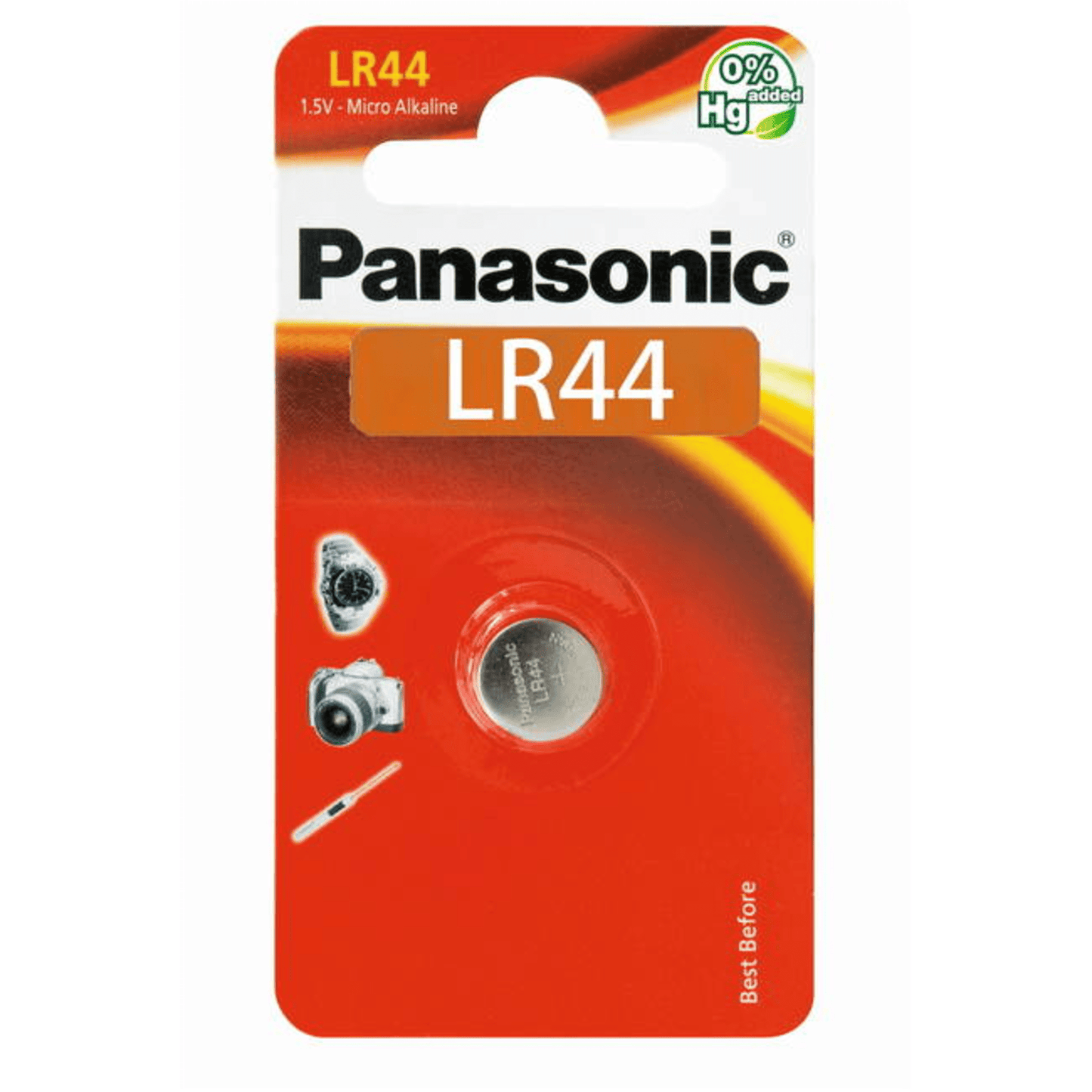 LR44PL - Batería Alcalina tipo LR44 (de botón) de 1.5 V 110 mAh