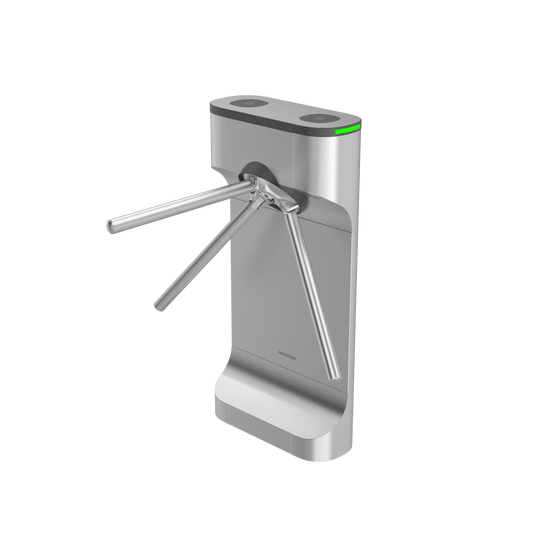 DS-K3G411CLXR - Torniquete Trípode con Diseño Slim Ultra Estético / Uso Rudo / LEDs Indicador de Entrada y Salida / Acero Inoxidable / Exterior Protegido