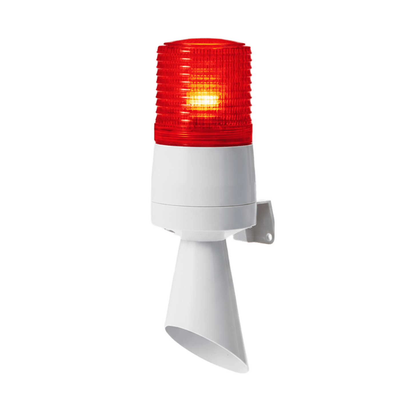 S60ADL-24-R - Luz LED con patrones de destello fijo y destellante con buzzer incorporado de alto volumen Máx. 95 dB color Rojo 24 VCD
