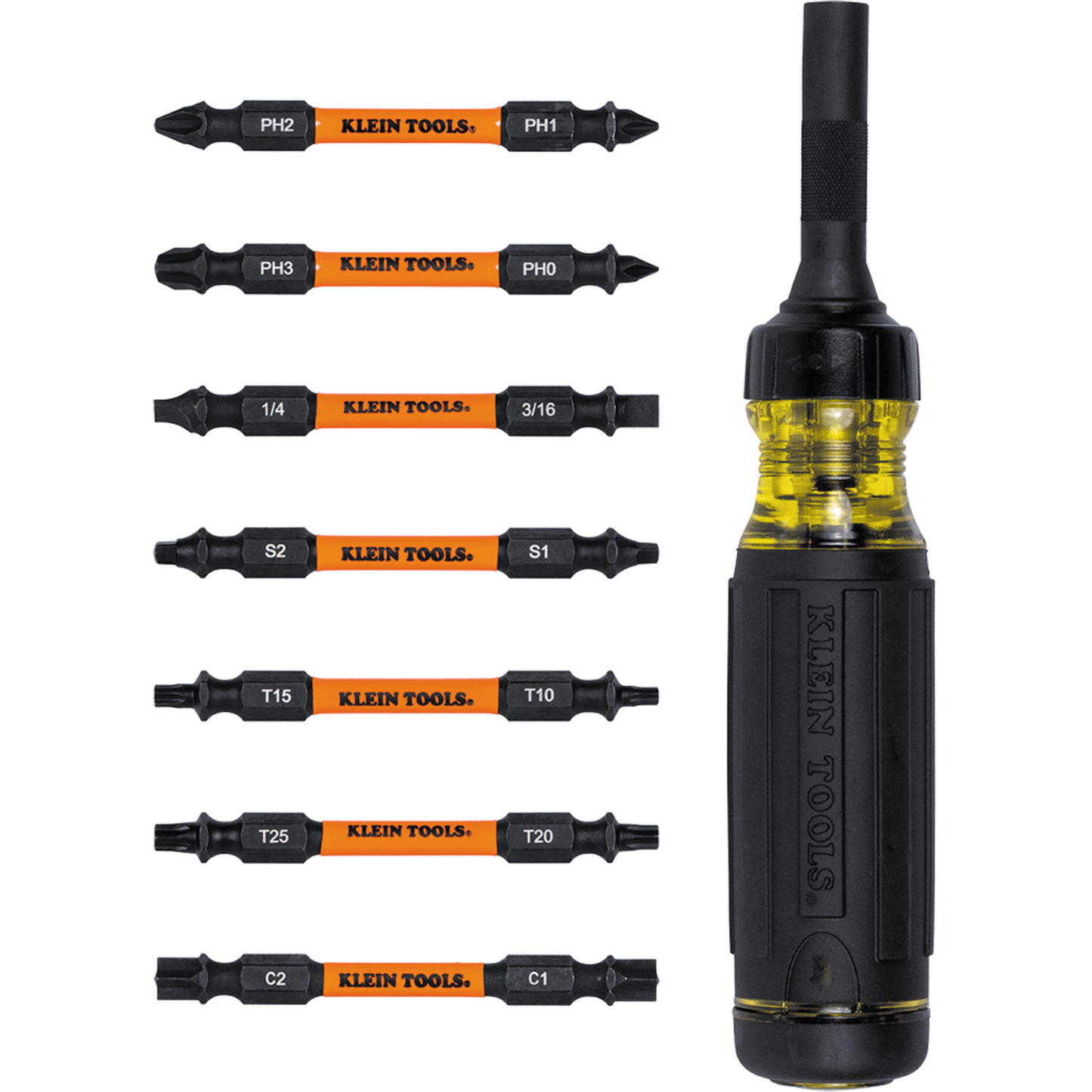 32315-HD - Desarmador Multipunta 15 en 1 / Matraca Resistente / Siete Puntas de Doble Extremo / Grado Industrial / Mango Cushion-Grip / Resistente al Impacto