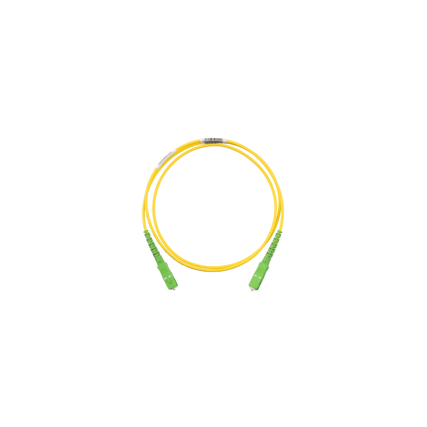 F913RANANSNM005 - Jumper de Fibra Optica Monomodo 9/125 OS2, SC/APC-SC/APC Simplex, OFNR (Riser), Color Amarillo, 5 Metros (16.40 Pies)