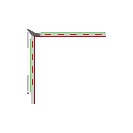 307500825 - Brazo Articulado 3 mts (1.5+1.5) con Iluminación para Barreras Hikvision Serie DS-TMG320