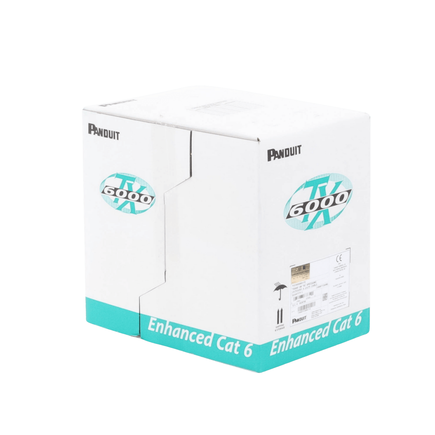 PUC6004WH-ME - Bobina de Cable UTP 305 Metros (1000 Pies) de Cobre, TX6000? PanNet, Reelex, Blanco, Categor�a 6 Mejorado (23 AWG), PVC (CM), de 4 Pares