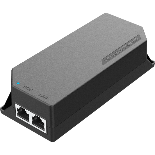 GS-POE-15W-MG - PoE Injector Grandstream 15W MultiGigabit / Compatible con IEEE 802.3af / 1x 2.5Gbps RJ45 LAN IN / 1x 2.5Gbps RJ45 LAN OUT con PoE 15.5W / 100~240VAC / 54VDC / Plug-and-Play / FCC, CE, RCM, IC