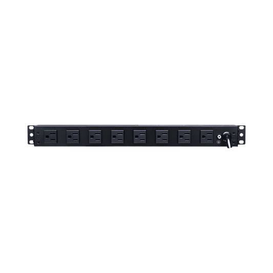 DP1N191015S - PDU Básico de Montaje en Rack, Con 10 Salidas NEMA 5-15R y Protección Contra Sobretensiones,  Enchufe de Entrada NEMA 5-15P, de 19in, 1UR, 15 Amp, 120 Vca