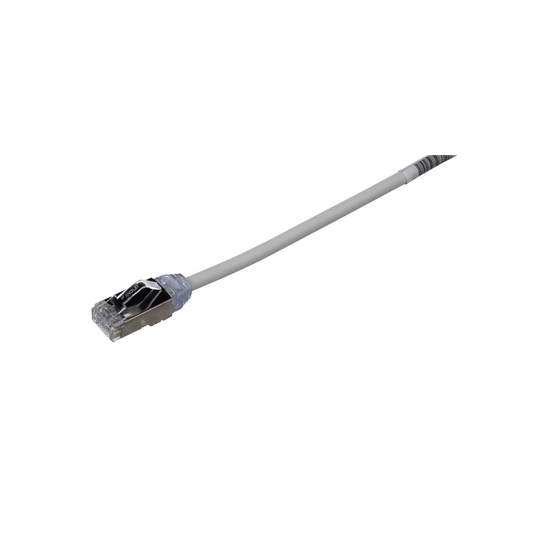 STP28X5MIG - Patch Cord Cat6A, Diametro Reducido 28 AWG, Blindado S/FTP, CM/LS0H, 5 Metros (16.40 Pies), Color Gris