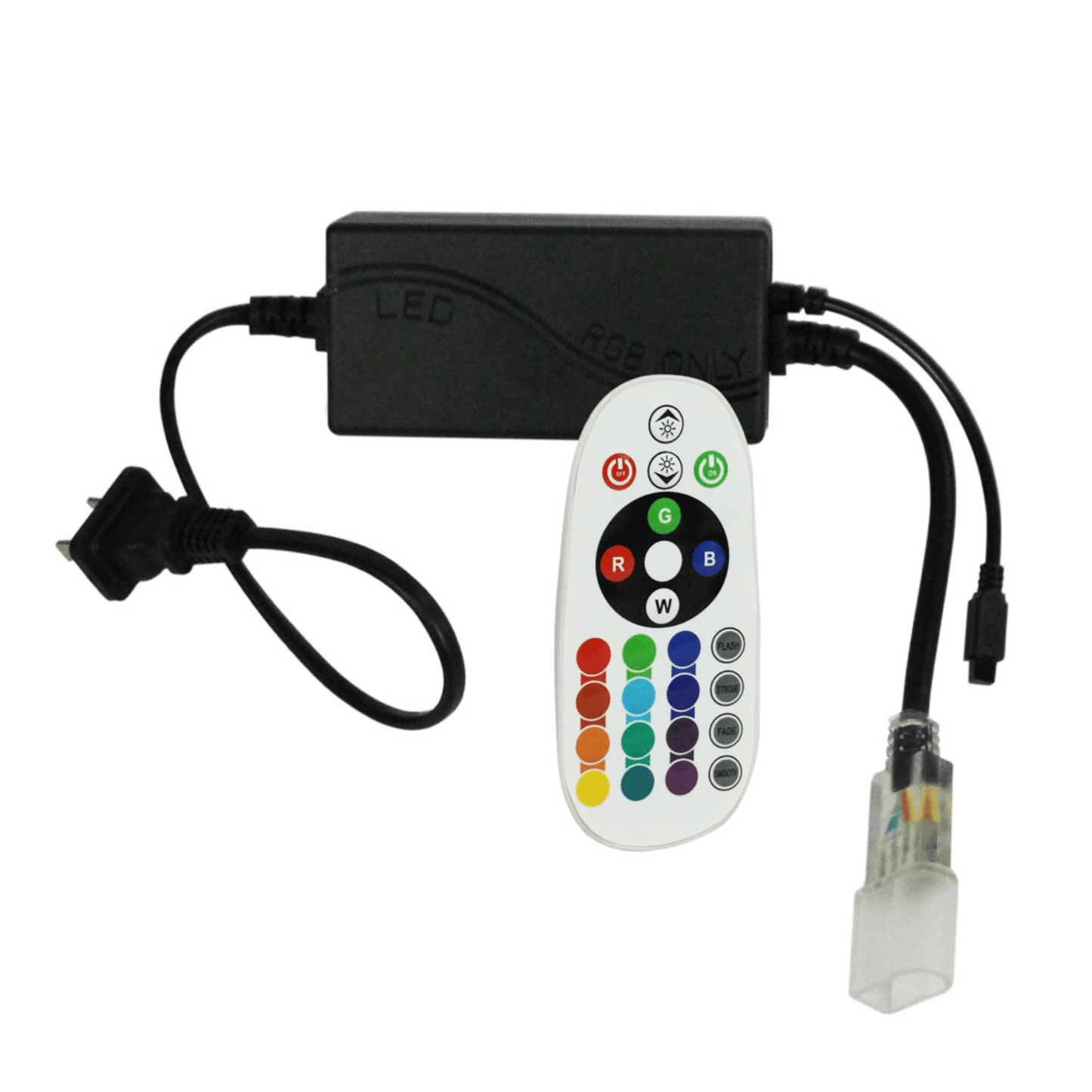 JLPM-10 - Adaptador de Corriente con Control de Funciones Remoto para Manguera Neón LED RGB JUML-5050-03.