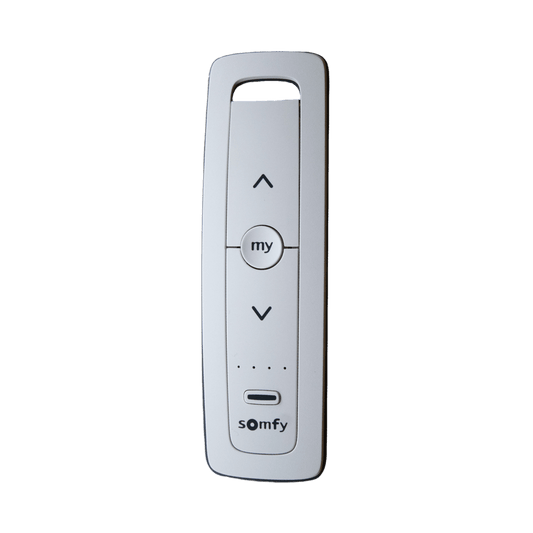SITUO5RTSPURE - Control remoto 5 canales para motores de persiana Somfy con señal inalámbrica, instrucciones: sube, baja y detener, con posición favorita programada.