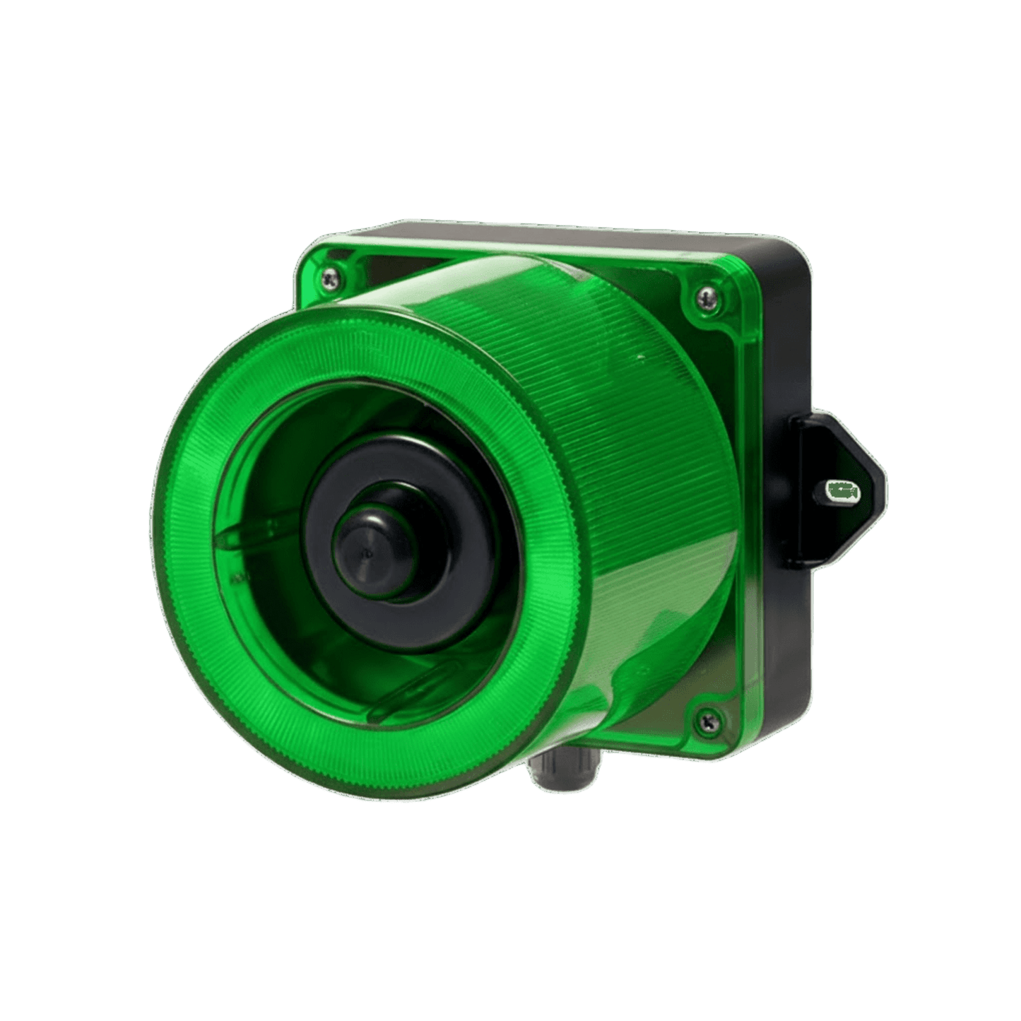 QWCD50-012024-G-LC - Combinacion de baliza LED color Verde y sirena electrónica de 31 tonos resistente a la intemperie de volumen máx. 123 dB a 12-24 VCD