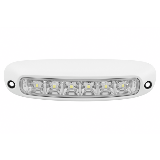 SPW13-W - LUZ DE ESCENA SPW13, BASE BLANCA, 12–24VCD, LED BLANCO Y LENTE TRANSPARENTE